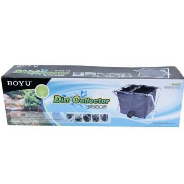 BOYU Dirt Collector product packaging for maintaining clean pond waters and preventing impurities.