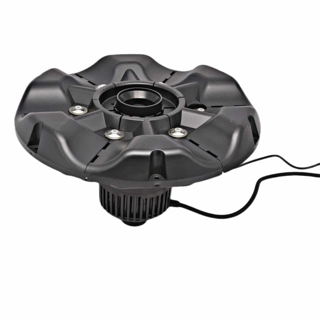 Boyu Floating Fountain Air Pump with LED for water aeration and lighting in garden features.