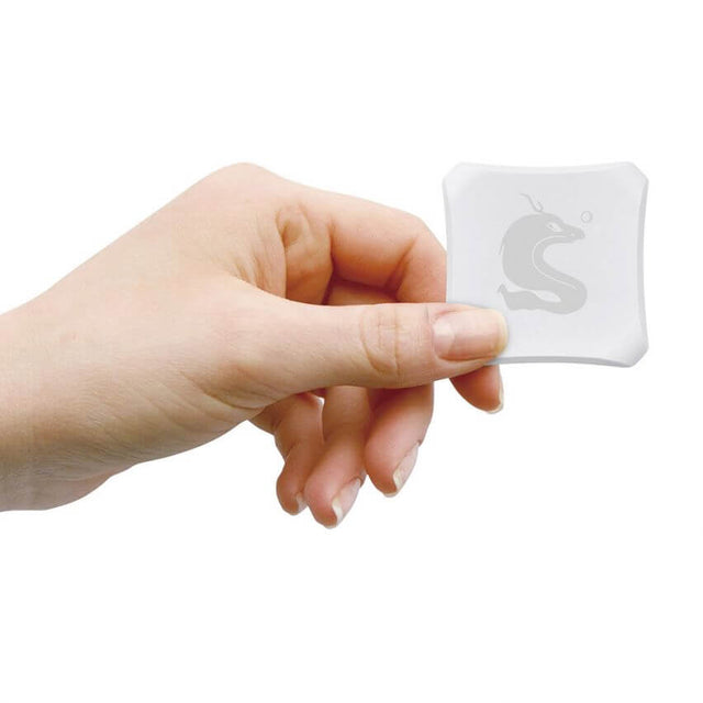 Hand holding the Chihiros Smart WiFi Hub, a compact device for controlling multiple Chihiros products with a smartphone.