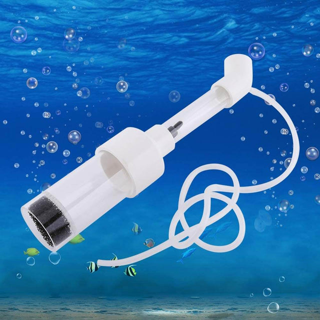 Cichlids egg tumbler incubator with suction tube, designed for hatching fish eggs in an aquatic nursery.