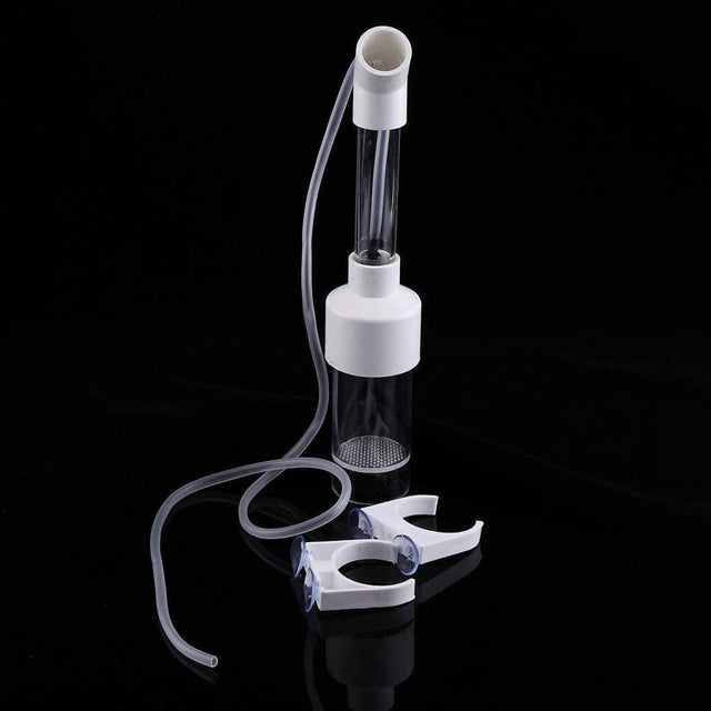 Cichlids egg tumbler incubator with suction tube and clamps, designed for hatching fish eggs in aquariums.