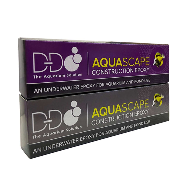 D-D Aquascape Construction Epoxy packaging for aquariums and ponds, designed for underwater bonding and structure stability.