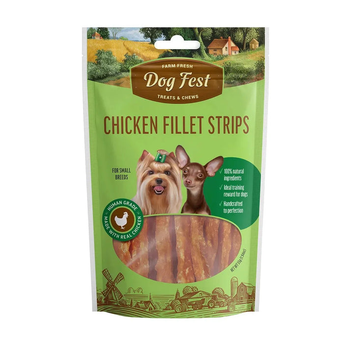 Dog Fest Chicken Fillet Strips 55g - Buy Online - Jungle Aquatics