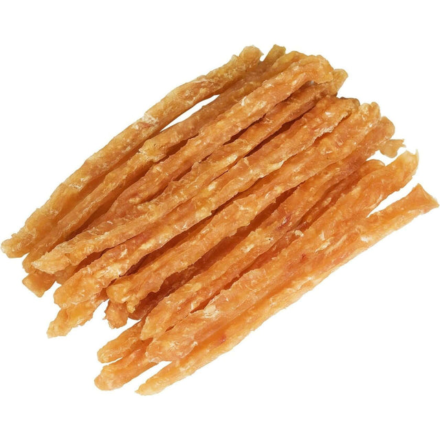 Dog Fest Chicken Fillet Strips 55g, natural dog treats, healthy chicken fillet strips for training and rewards.