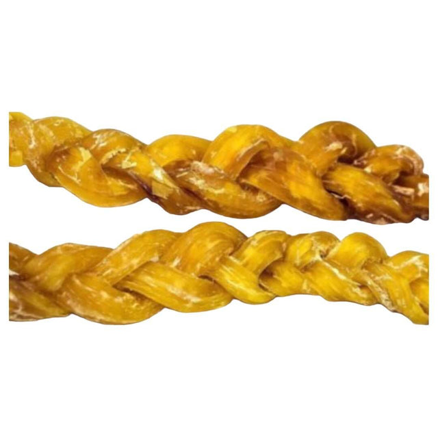 Braided Paddy dog treat, 15cm, air-dried raw meat, 100% natural, no grains or additives, ideal for dogs.