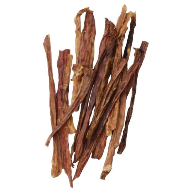 Air-dried ostrich yummy sticks for dogs, 100% natural single ingredient dog treat, 50g size.