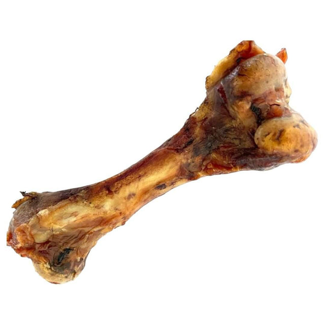 Dog treat pork femur bone, 100% natural, air-dried raw, grain-free, single ingredient, healthy snack for dogs.