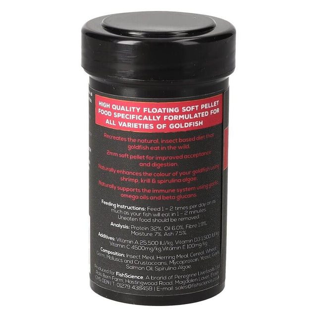 Fish Science Goldfish Floating Soft Pellets container featuring high-quality food for all goldfish varieties.