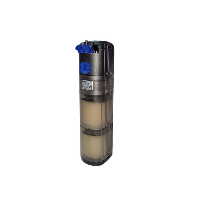 Grech Internal Aquarium Filter with adjustable water outlet and built-in filter sponges for optimal filtration and oxygenation.