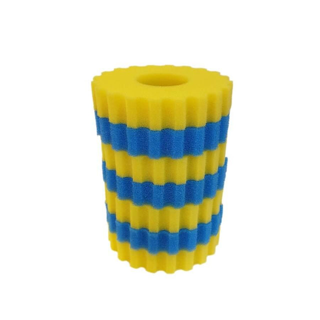 Grech Pond Bio Pressure Filter replacement sponge, yellow and blue striped design, essential for pond water filtration.