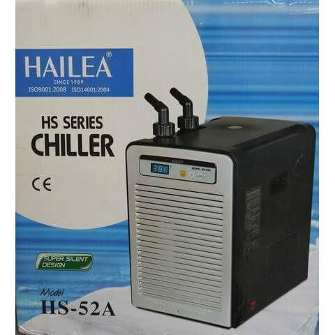 Hailea HS Series Chiller HS-52A with digital control display for aquarium water temperature management.