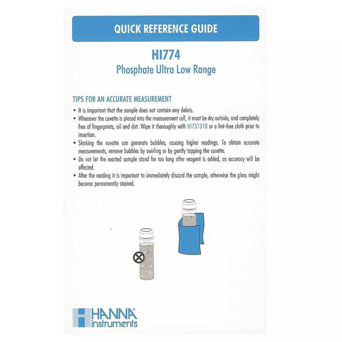 Hanna HI774 Phosphate Ultra Low Range PPM Colorimeter Marine Checker - Buy Online - Jungle Aquatics