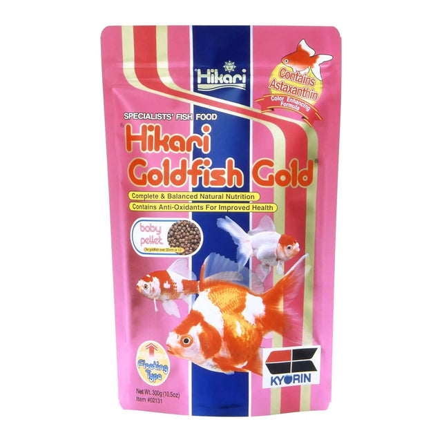 Hikari Goldfish Gold Baby Pellet 100g, nutrient-rich fish food, enhances color and supports immune health in goldfish and koi.