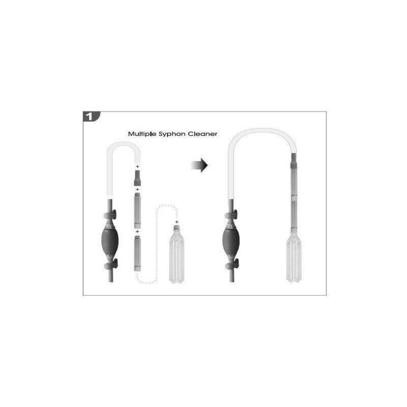 Ista All-in-One Maintenance Set showing multiple siphon cleaner components for efficient gravel cleaning.