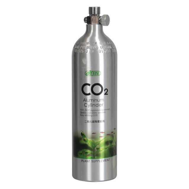 Ista 1L CO2 Aluminium Cylinder for aquariums, featuring a sleek design and high-quality aluminum construction.