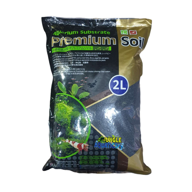 Ista Premium Aquarium Soil 2L bag, natural substrate for healthy aquatic environments, ideal for shrimp and freshwater fish.