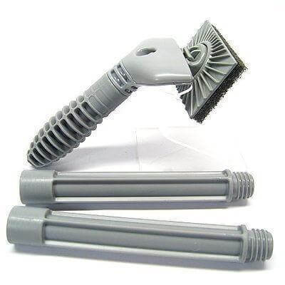 Ista Scrubber Long cleaning rod with ergonomic grip and flexible connection for comfortable tank maintenance.