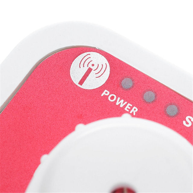 Close-up of Jebao 3.4 WiFi dosing pump power and connectivity indicators on housing.