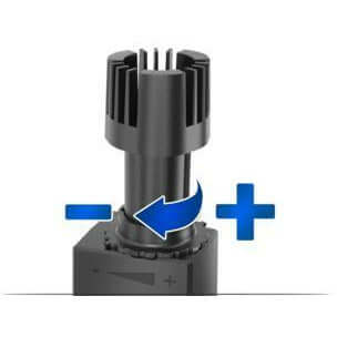 Juwel EccoSkim Surface Skimmer adjustment knob for controlling surface skimming power and performance.