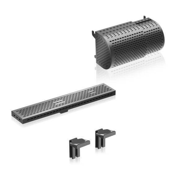 JUWEL FilterGrid components including fine-mesh intake slot and side panels designed for JUWEL Bioflow Filter efficiency.