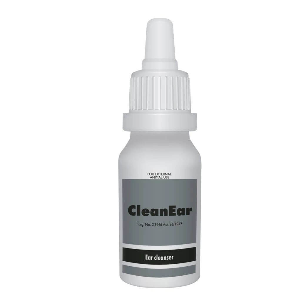 Kyron Clean Ear 30ml bottle for effective ear cleaning in dogs and cats. Non-medicated ear cleanser solution.