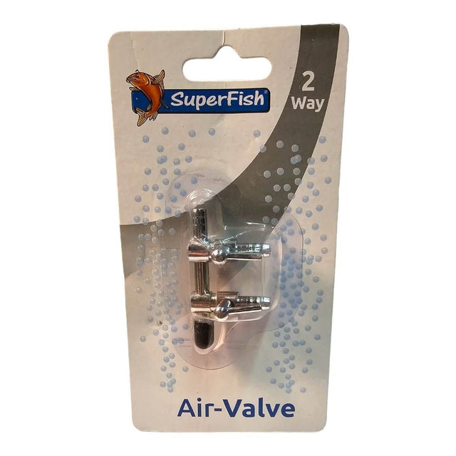 Metal Air-Valve airline splitter by SuperFish, designed for easy airflow control in standard airline tubing.