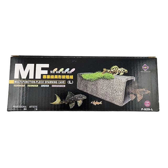 MF Pleco Spawning Hideout Cave box for aquarium, ideal for fish spawning and providing a secure hideout.