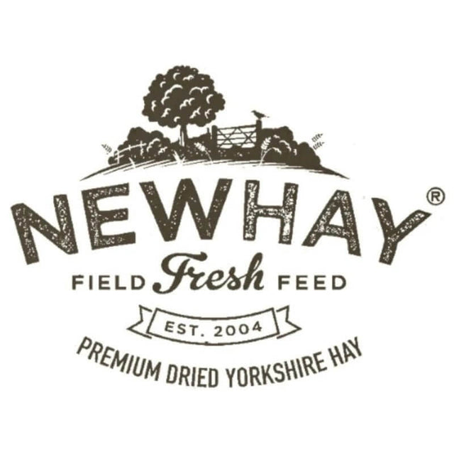 Newhay logo showcasing premium dried Yorkshire hay and fresh feed, established in 2004.