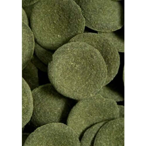 Ocean Nutrition Algae Wafers in green, circular pellets, ideal diet for herbivorous fish and sucker-mouth species.