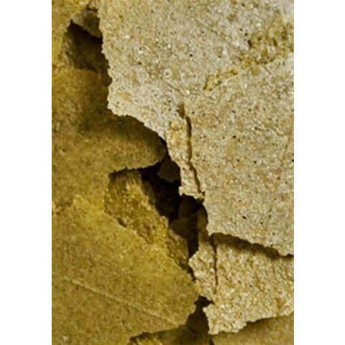 Close-up of Ocean Nutrition Spirulina Flake, showing its textured surface and natural coloration for fish nutrition.