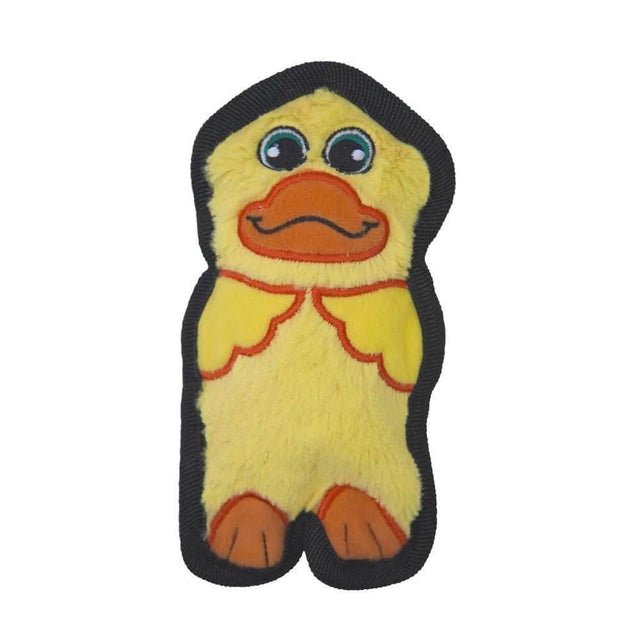 Outward Hound Invincible Mini Duck dog toy, durable plush design with squeaker for endless fun.