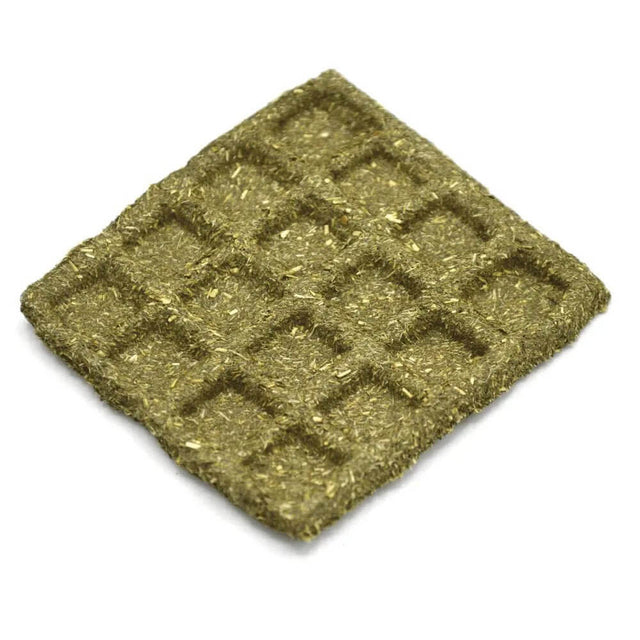 Oxbow Enriched Life Timothy Waffle chew toy for pets, made from 100% pet-safe materials, designed for fun and enrichment.