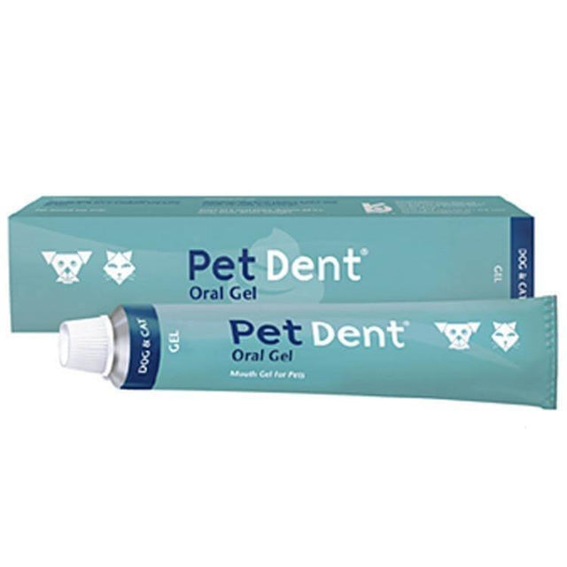 Pet Dent Oral Gel 60g tube and box for promoting pet oral hygiene in dogs and cats.