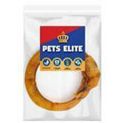 Pets Elite Natural Hide Ring Small in packaging, a durable, chemical-free chew for pets. Perfect for long-lasting enjoyment.