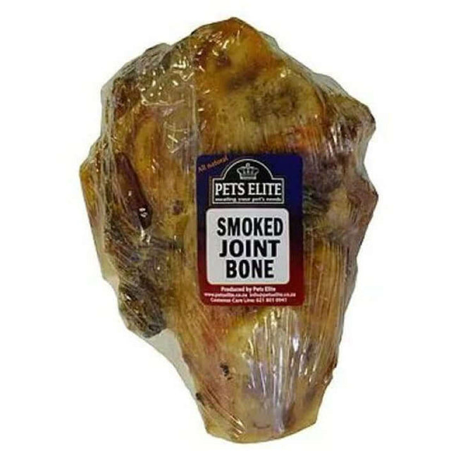 Pets Elite Smoked Joint Bone wrapped for freshness, made with quality ingredients and no artificial additives.