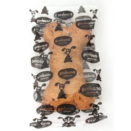 Probono Single Dog Biscuit individually wrapped to ensure freshness and quality, enriched with vitamins and nutrients.