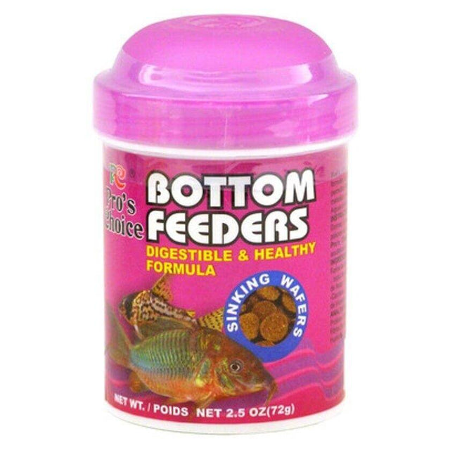 Pros Choice Bottom Feeder Sinking Tablets 72g container, ideal for nourishing bottom-feeding fish in a clear-water formula.