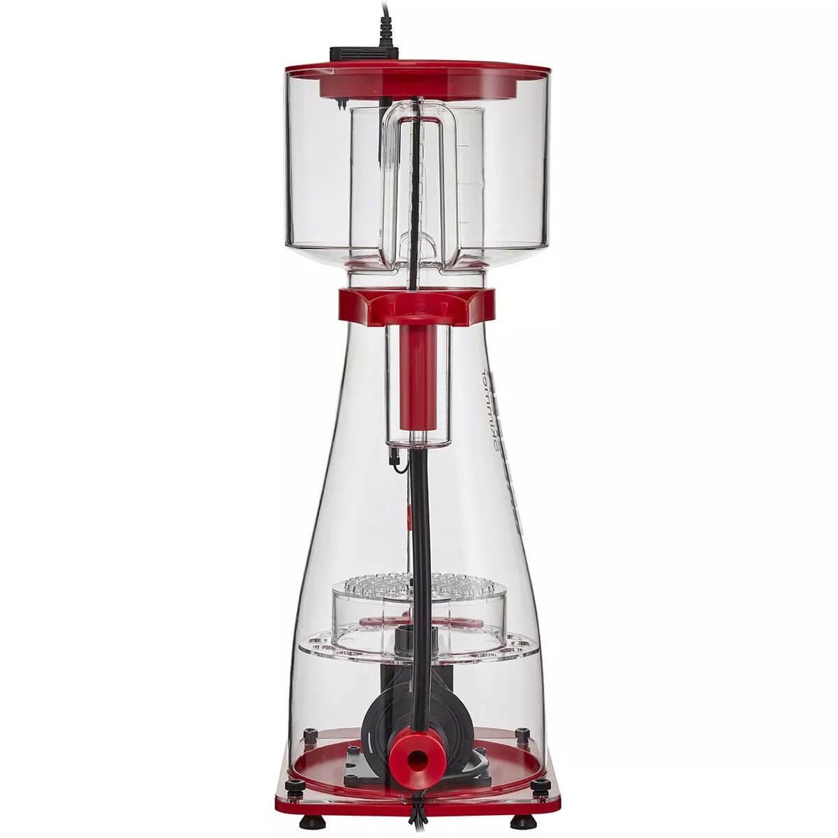 Red Sea Reefer DC Protein Skimmer showcasing its sleek design and advanced self-leveling technology for efficient filtration.
