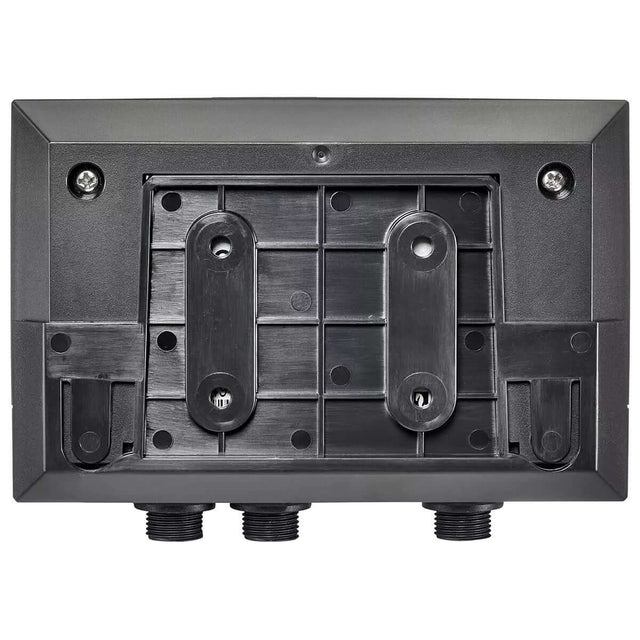 Bottom view of Red Sea ReefRun Dual DC Pump Controller showcasing connectors and mounting brackets.