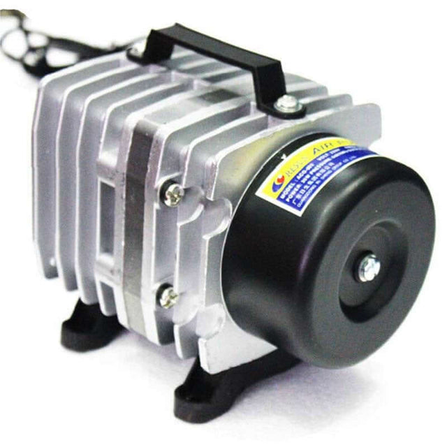 Resun ACO electromagnetic air pump compressor for aquariums and ponds, featuring durable design and high-pressure output.