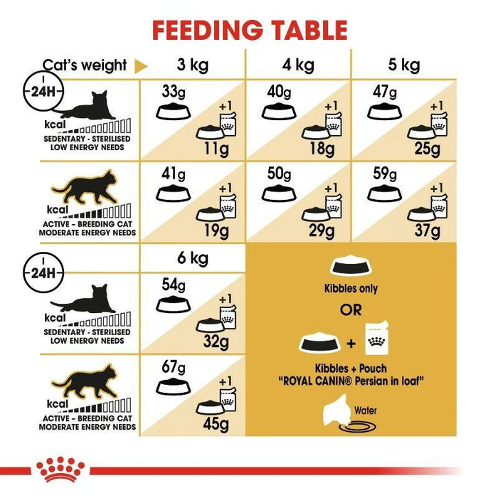 Royal Canin Persian Adult Cat Food 2kg - Buy Online - Jungle Aquatics