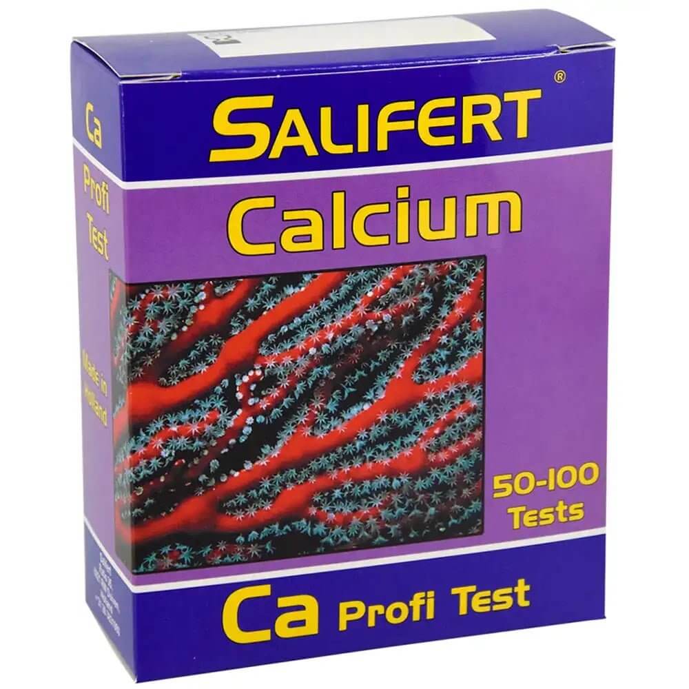 Salifert Calcium Marine Test Kit for accurate calcium level testing in aquariums, 50-100 tests per kit.