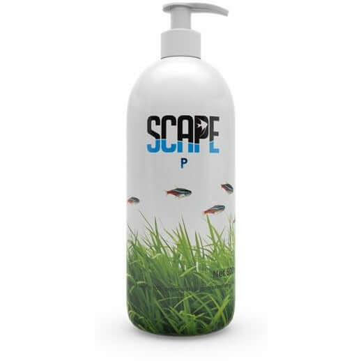 SCAPE Planted Aquarium P 500ml bottle designed to enhance aquarium plant growth with Phosphorus supplementation.