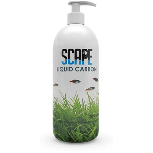 SCAPE Liquid Carbon 500ml bottle for aquarium plants, providing an alternative carbon source for optimal growth.