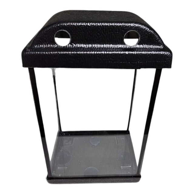 Siamese Fighter Betta glass tank with black canopy, size 15 x 11.5 x 23.5cm, designed for optimal fish viewing.