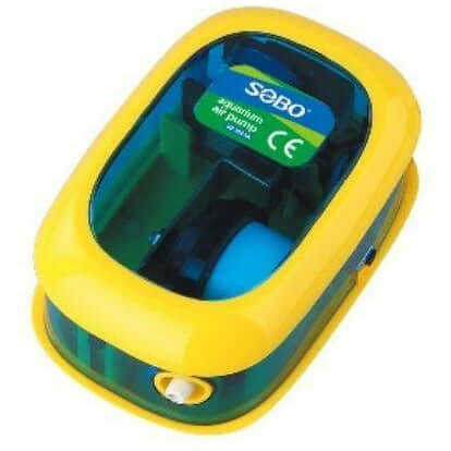 SOBO SB9903 single outlet air pump for aquariums, efficient 3.5W power, ideal for air stones and filtration.