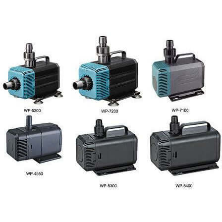 SOBO submersible water pumps WP-5200, WP-7200, WP-7100, WP-4550, WP-5300, WP-5400 for aquariums and fountains.