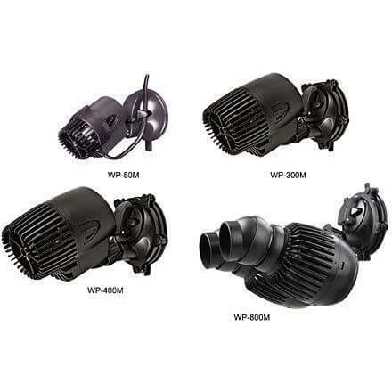 SOBO Wave Maker Pumps various models including WP-50M, WP-300M, WP-400M, WP-800M displaying innovative design features.