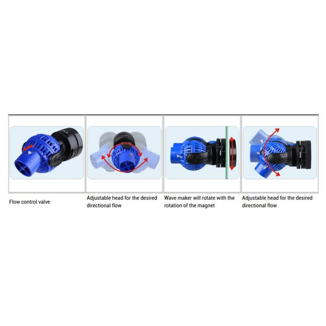 SunSun Wave Maker JVP with adjustable head and flow control valve for optimal aquarium water movement.