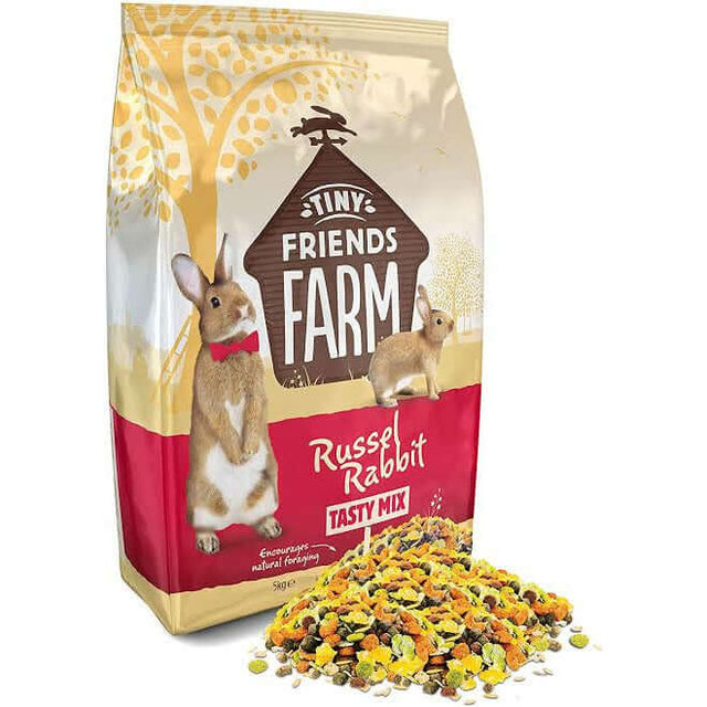 Tiny Friends Russel Rabbit Premium mix bag with natural ingredients for healthy rabbits.